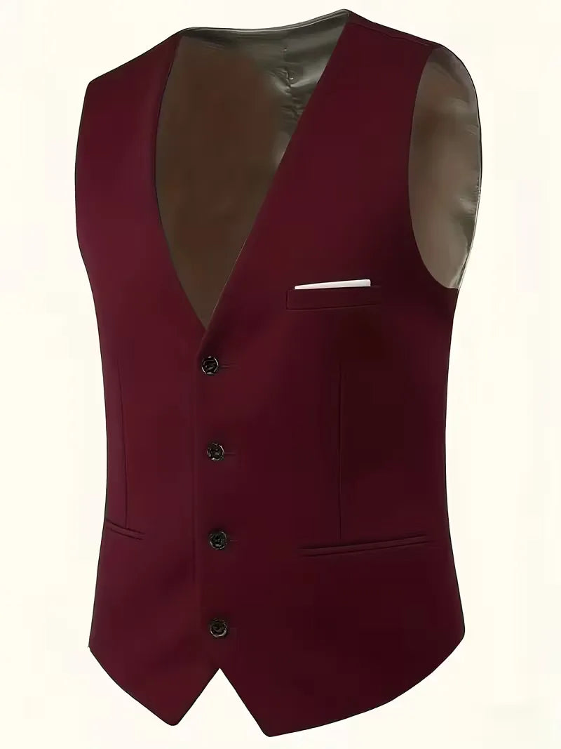 Slim Fit Three-Piece Suit Set for Men