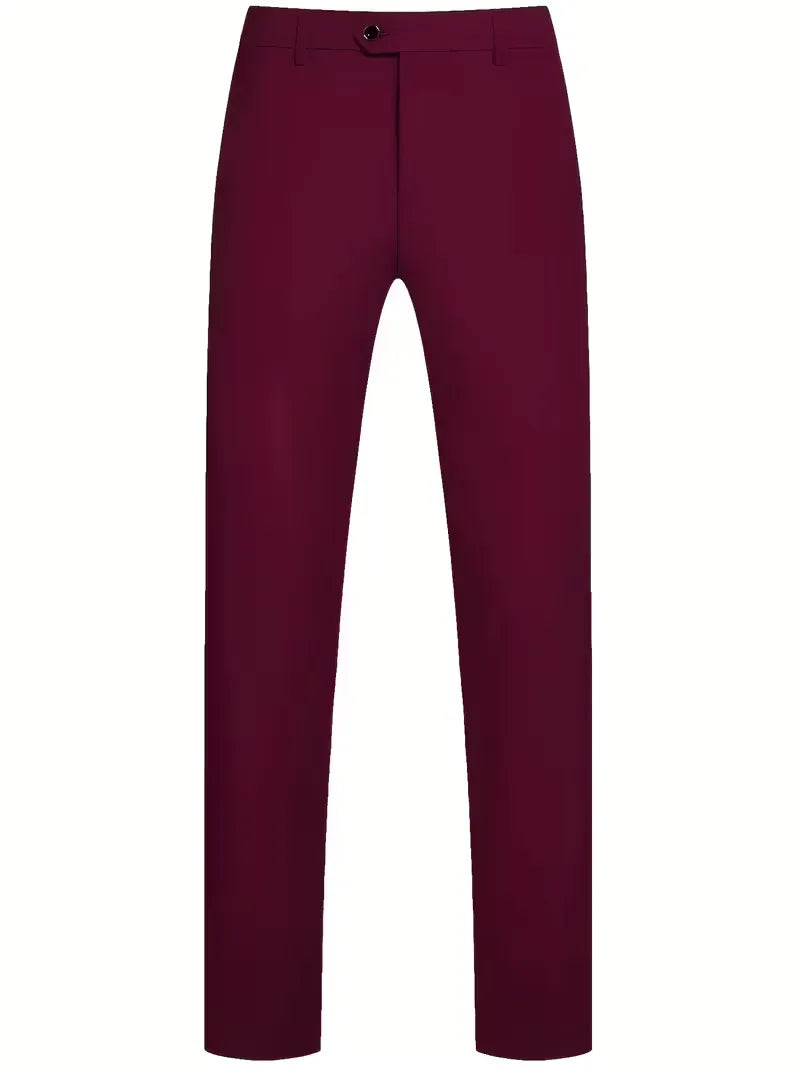 Slim Fit Three-Piece Suit Set for Men
