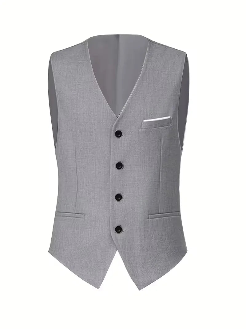 Slim Fit Three-Piece Suit Set for Men