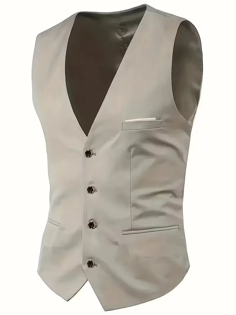 Slim Fit Three-Piece Suit Set for Men