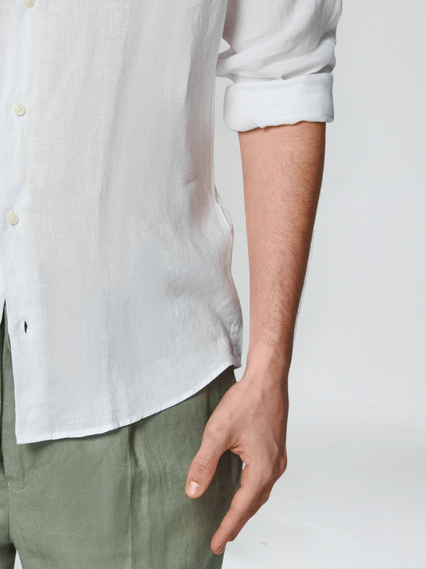 Linen Button-Down Shirt for Men