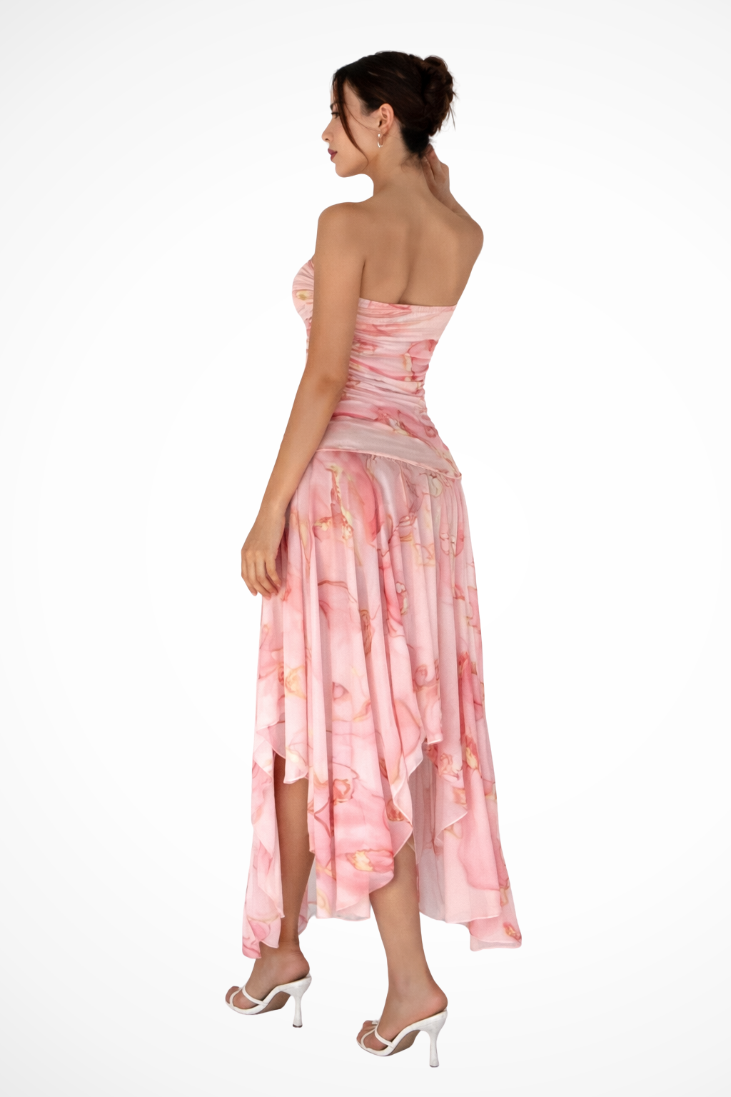 Strapless Floral Wedding Guest Maxi Dress for Women