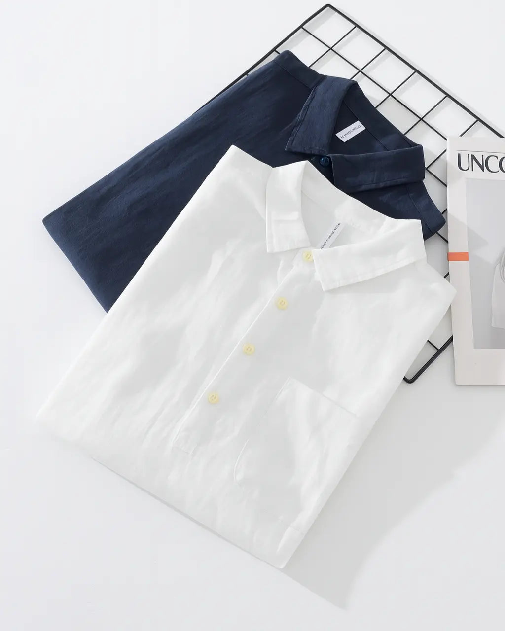 Cotton-Linen Popover Shirt for Men
