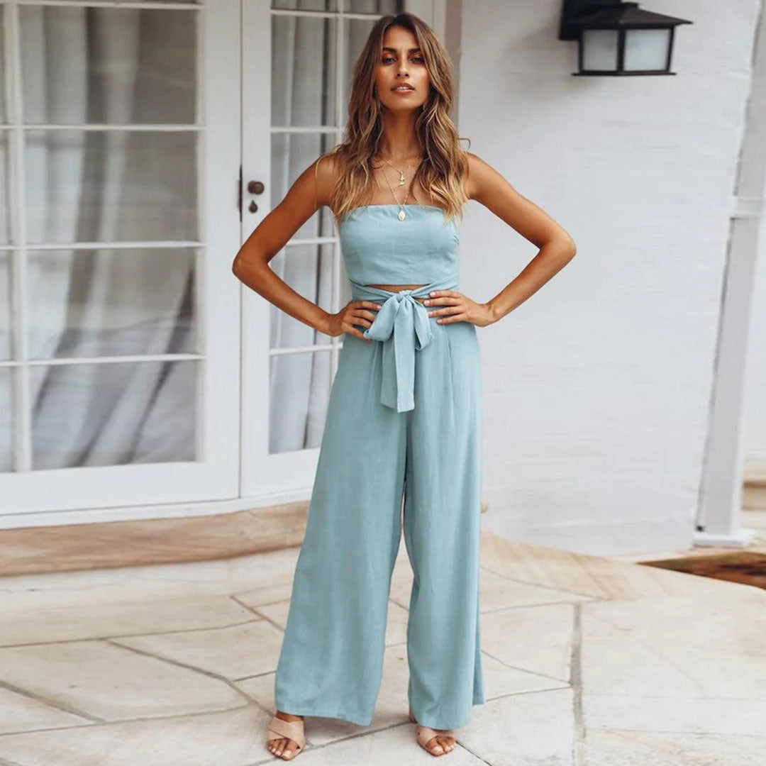 Wide Leg Tube Band Jumpsuit for Women
