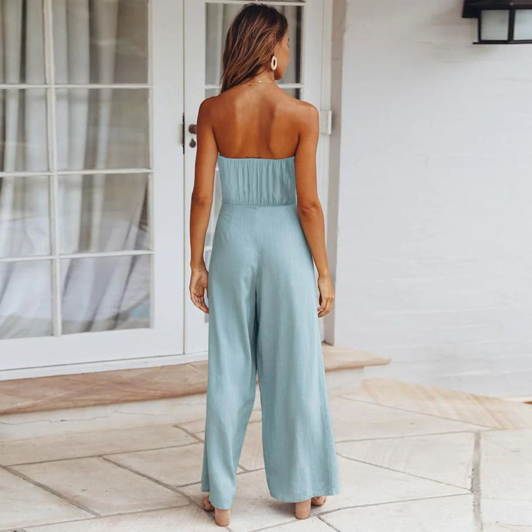 Wide Leg Tube Band Jumpsuit for Women