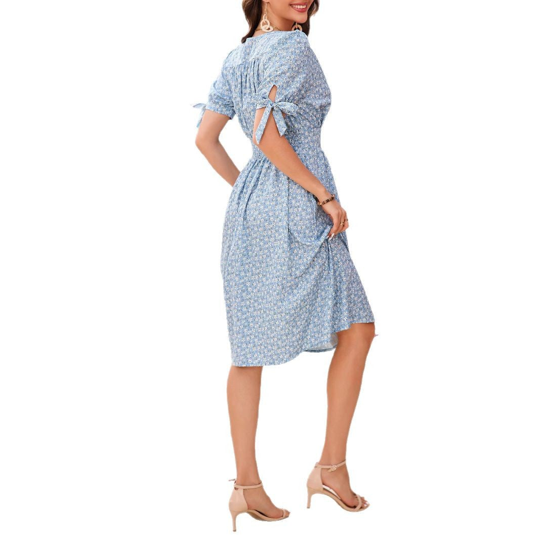 Button-Down Wedding Guest Midi Dress for Women