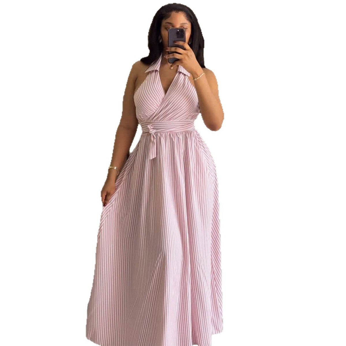 Wrap Halterneck Wedding Guest Maxi Dress for Women