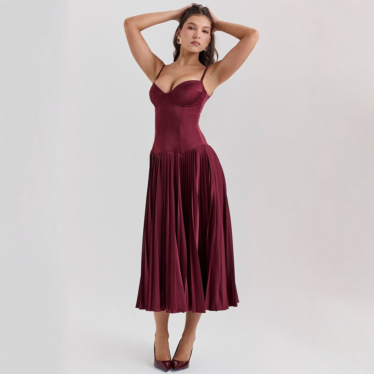Corset Sweetheart Wedding Guest Maxi Dress for Women
