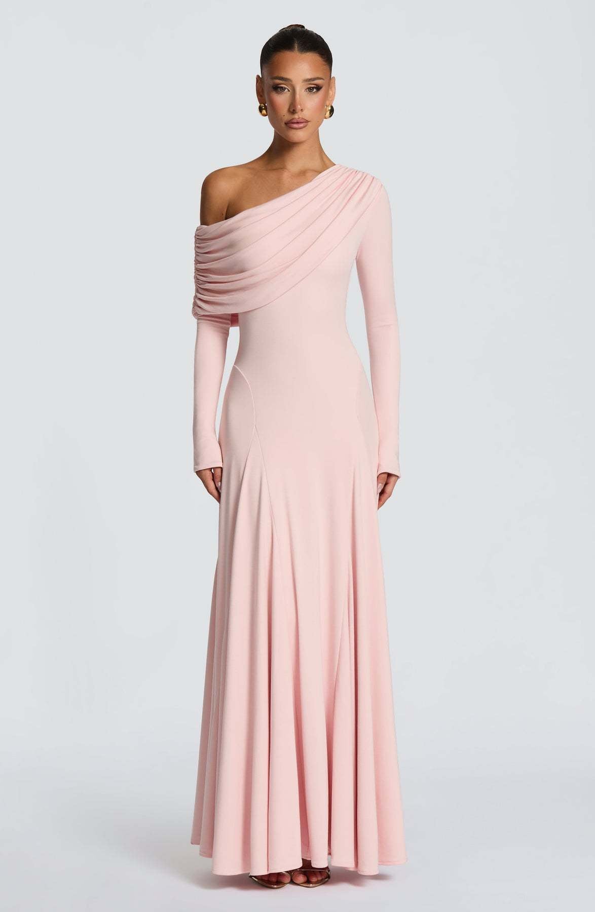 Off-Shoulder Wedding Guest Maxi Dress for Women