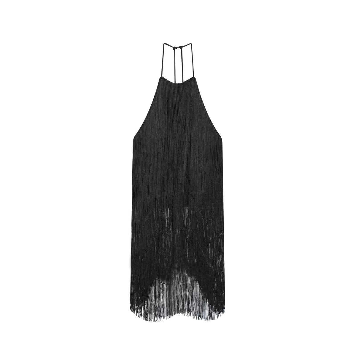 Halter Neck Fringe Mini Dress for Women