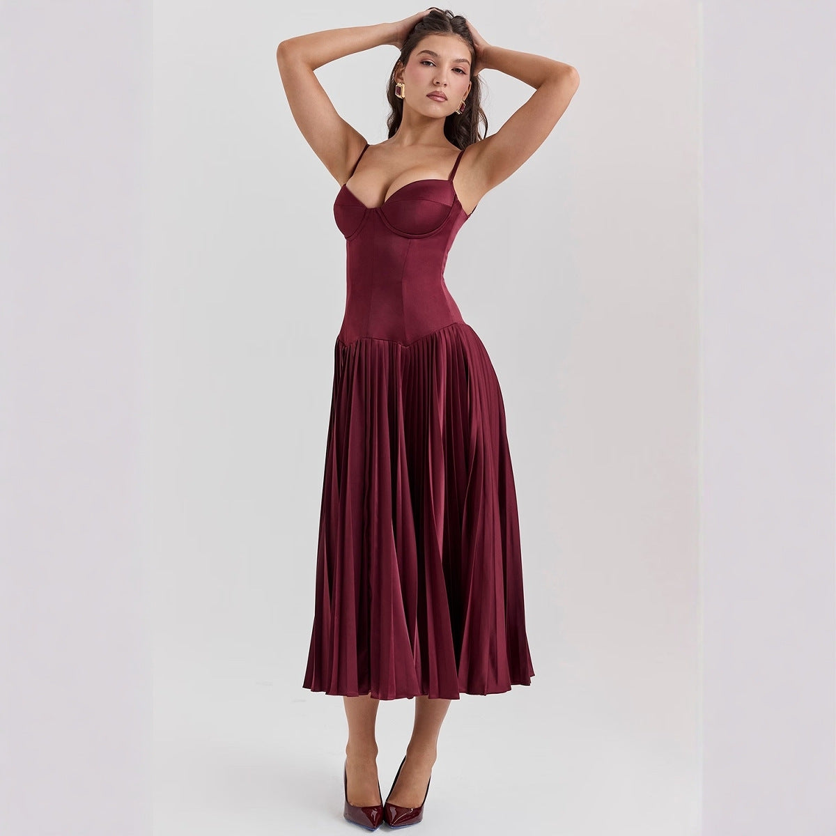 Corset Sweetheart Wedding Guest Maxi Dress for Women