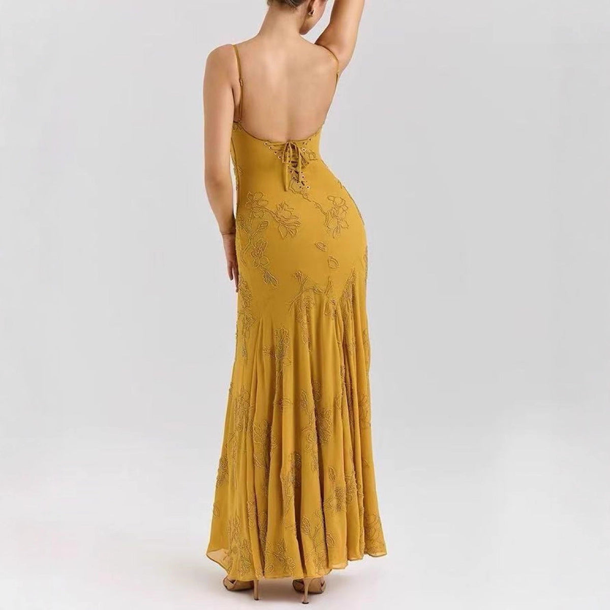 Sleeveless Wedding Guest Floral Maxi Dress for Women