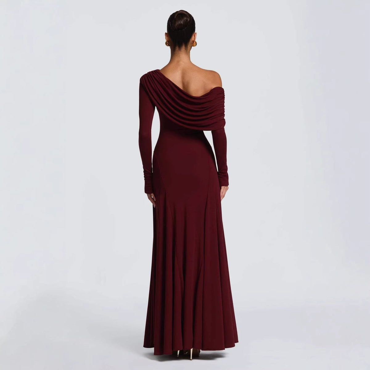 Off-Shoulder Wedding Guest Maxi Dress for Women