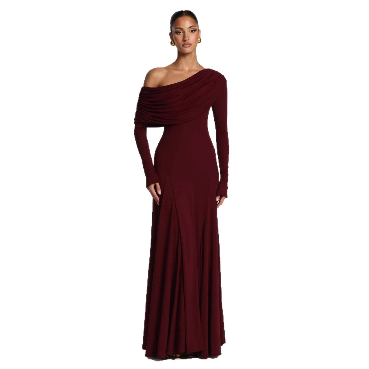 Off-Shoulder Wedding Guest Maxi Dress for Women