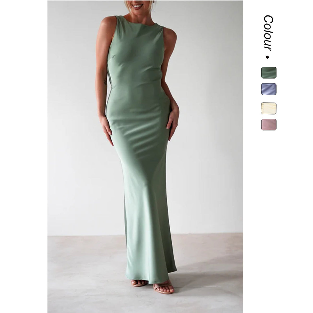 Sleeveless Wedding Guest Maxi Dress for Women