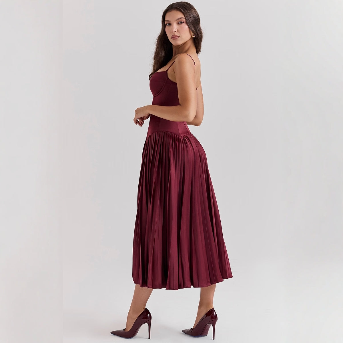Corset Sweetheart Wedding Guest Maxi Dress for Women