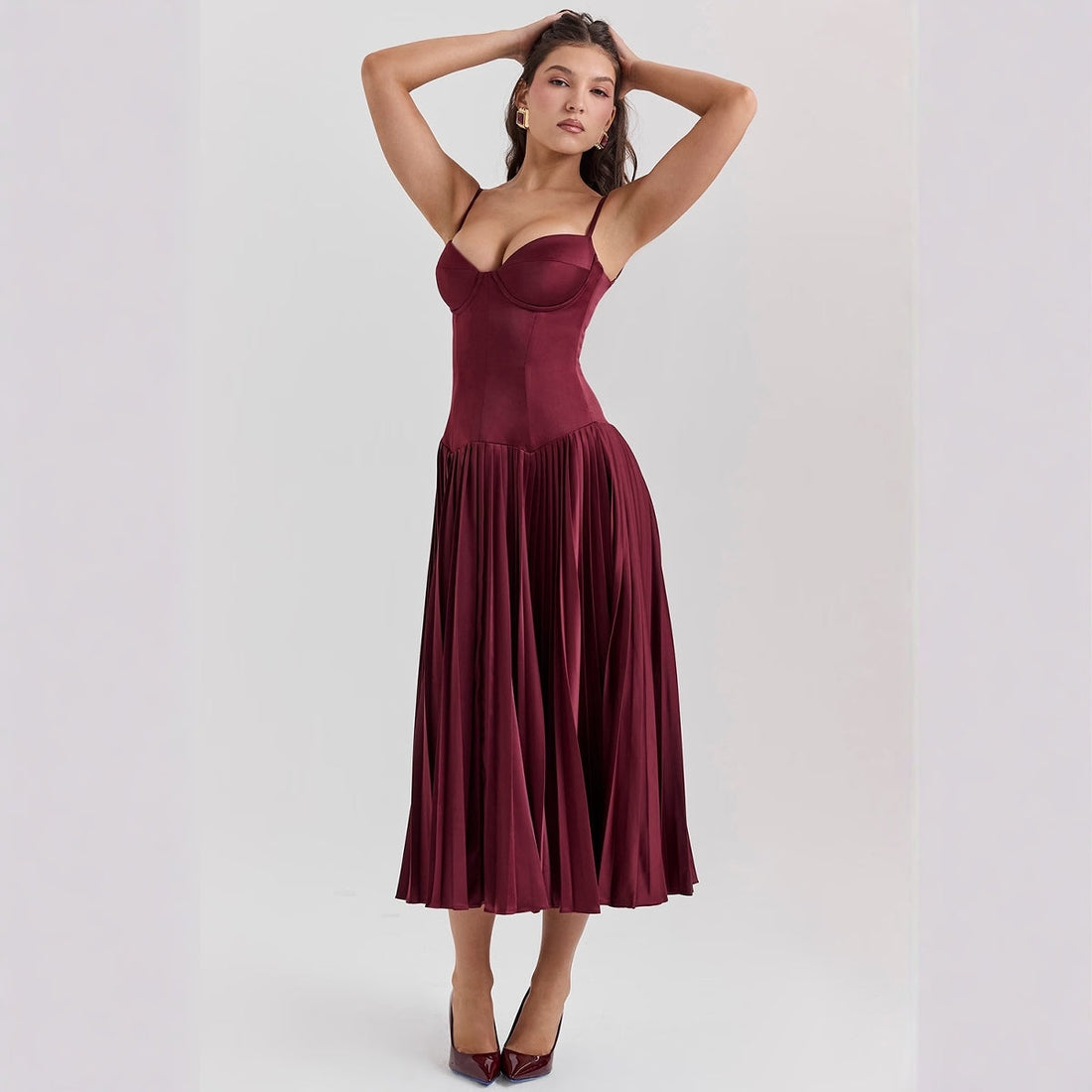 Corset Sweetheart Wedding Guest Maxi Dress for Women