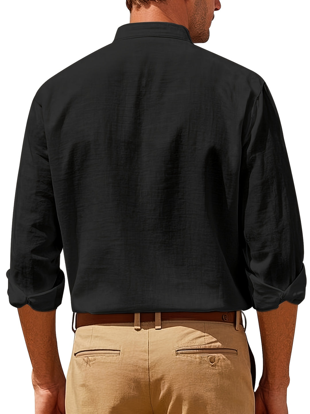 Linen Relaxed Collar Shirt for Men