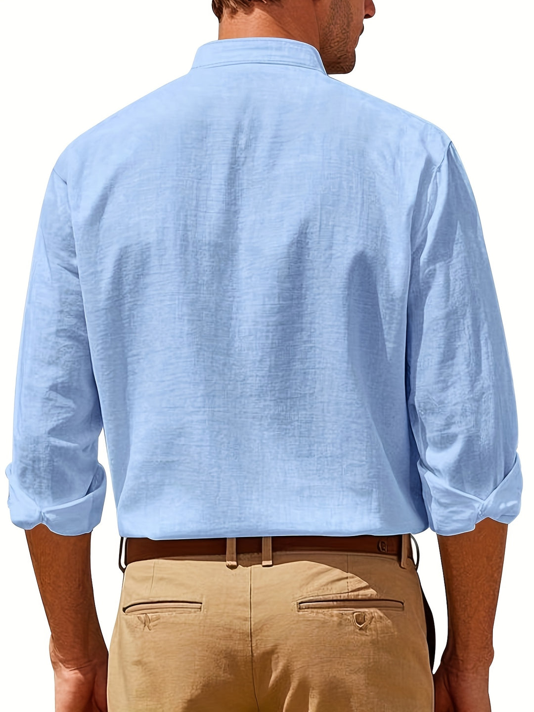Linen Relaxed Collar Shirt for Men