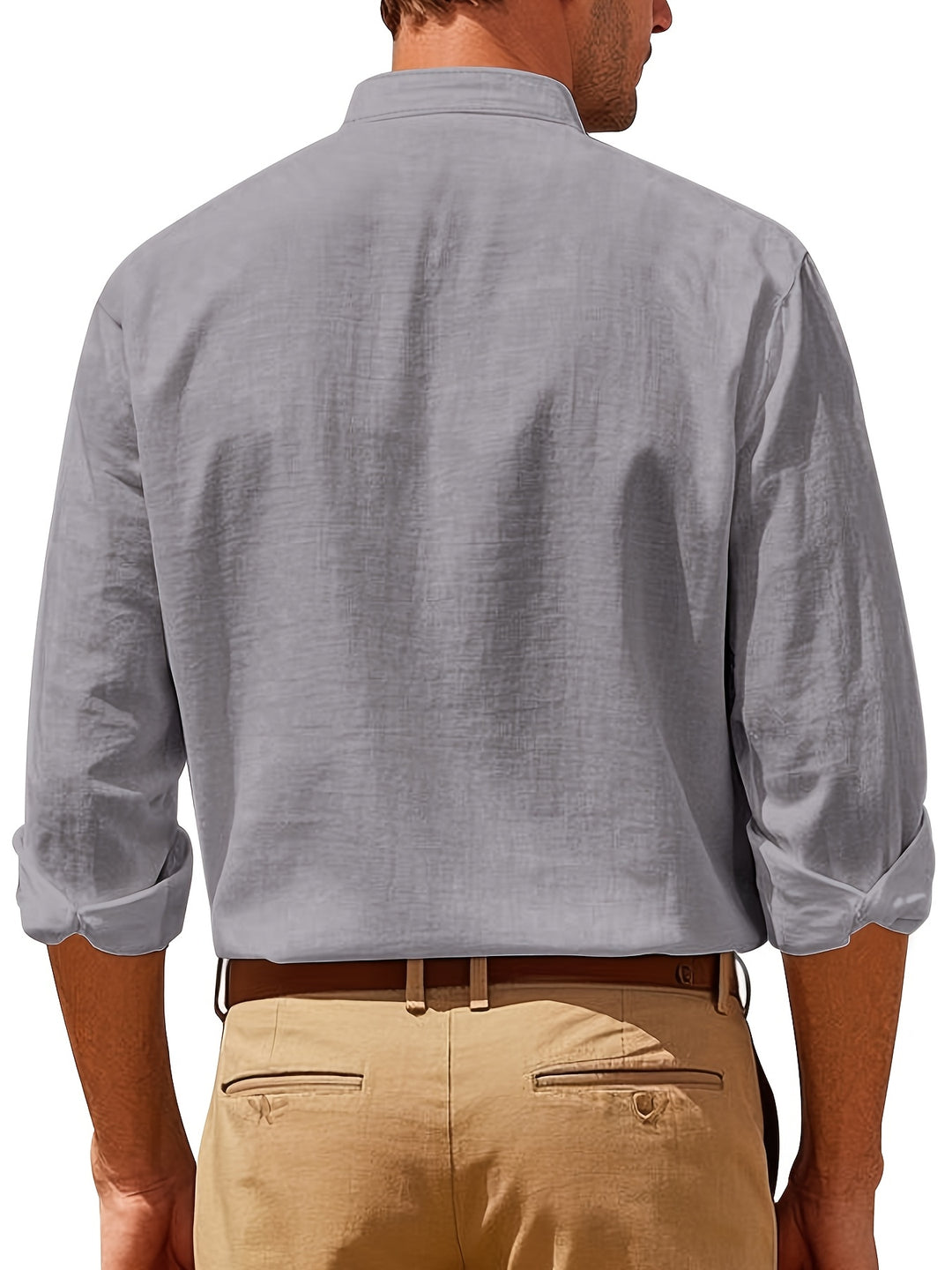 Linen Relaxed Collar Shirt for Men