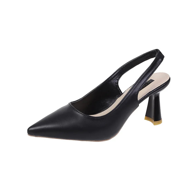 Pointed Toe Kitten Heels Mule Shoes for Women