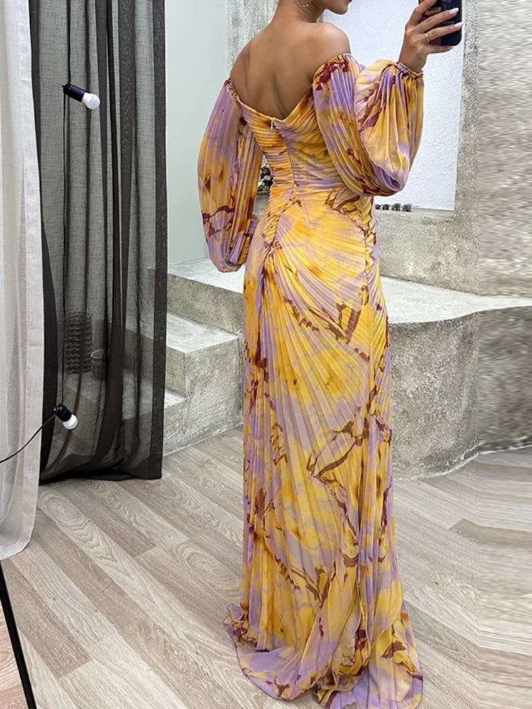 Maxi V-Neck Wedding Guest Dress for Women