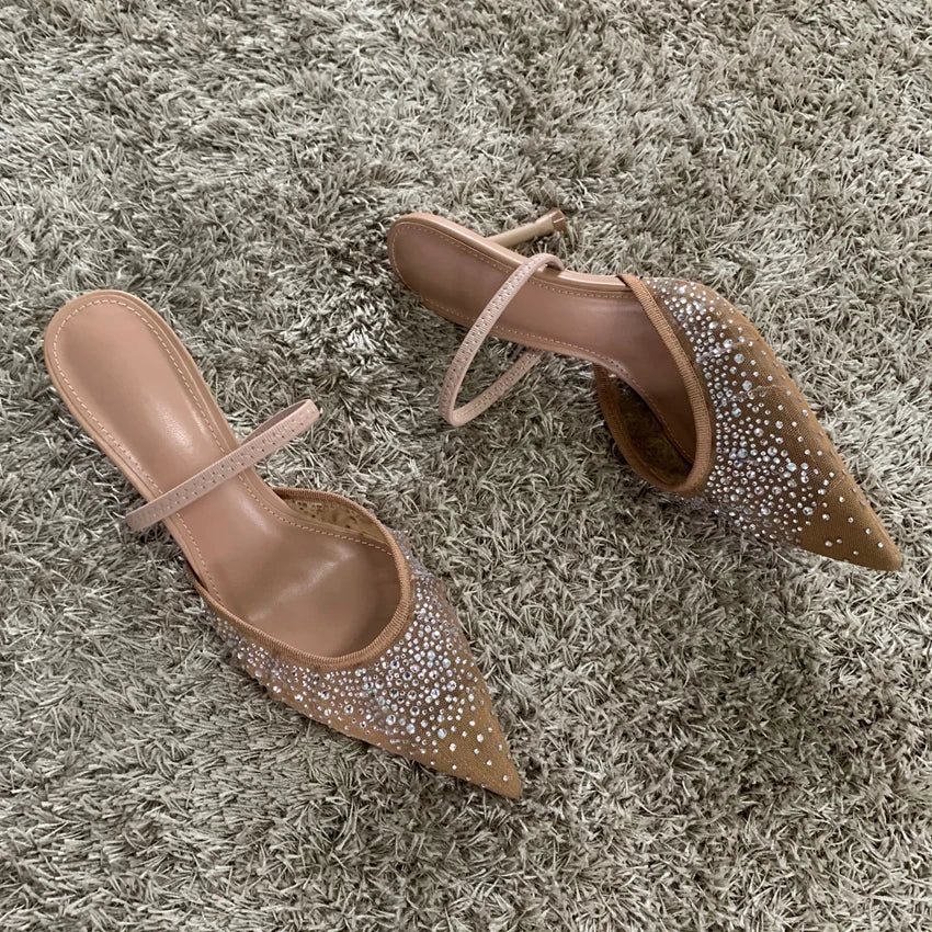 Pointed Toe Kitten Heels Slingback Pumps for Women