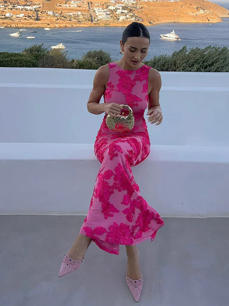 Sleeveless Wedding Guest Maxi Dress for Women