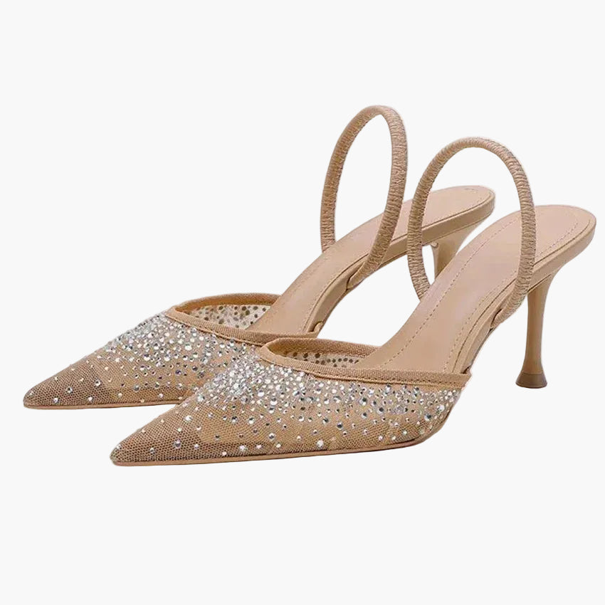 Pointed Toe Kitten Heels Slingback Pumps for Women