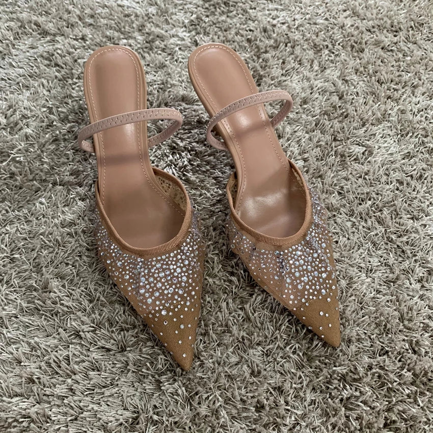 Pointed Toe Kitten Heels Slingback Pumps for Women