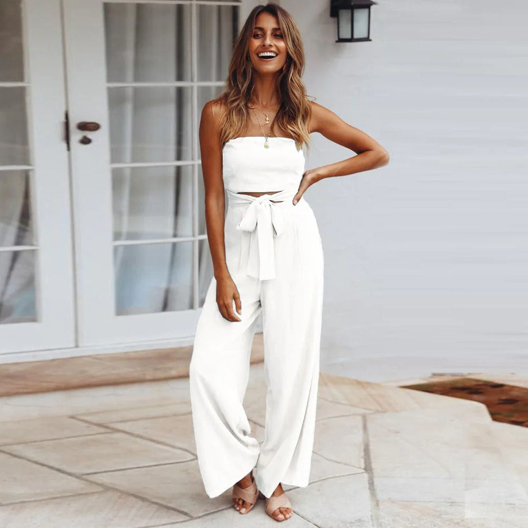 Wide Leg Tube Band Jumpsuit for Women