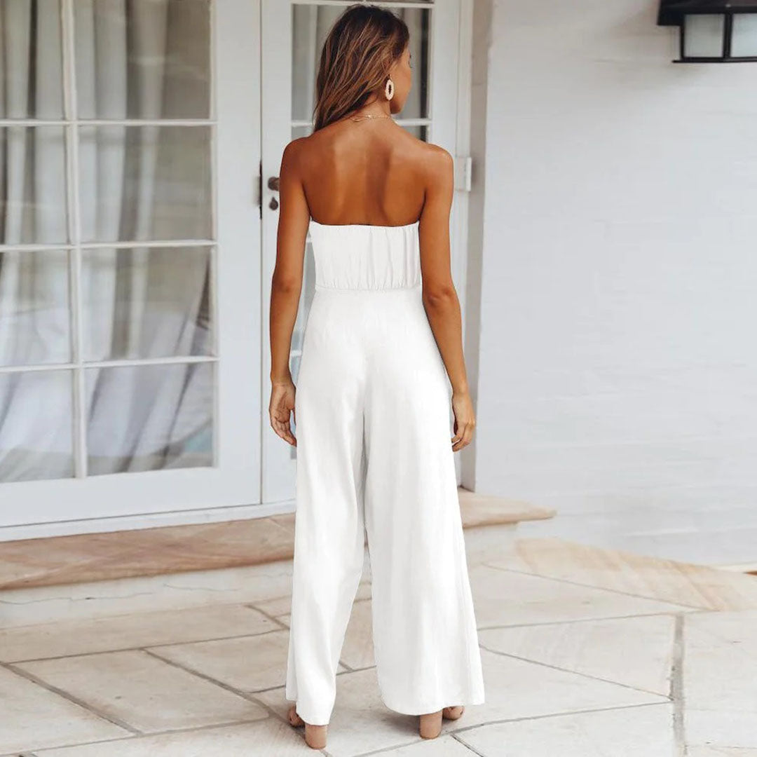 Wide Leg Tube Band Jumpsuit for Women