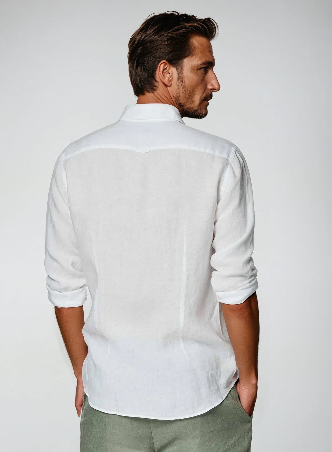 Linen Button-Down Shirt for Men