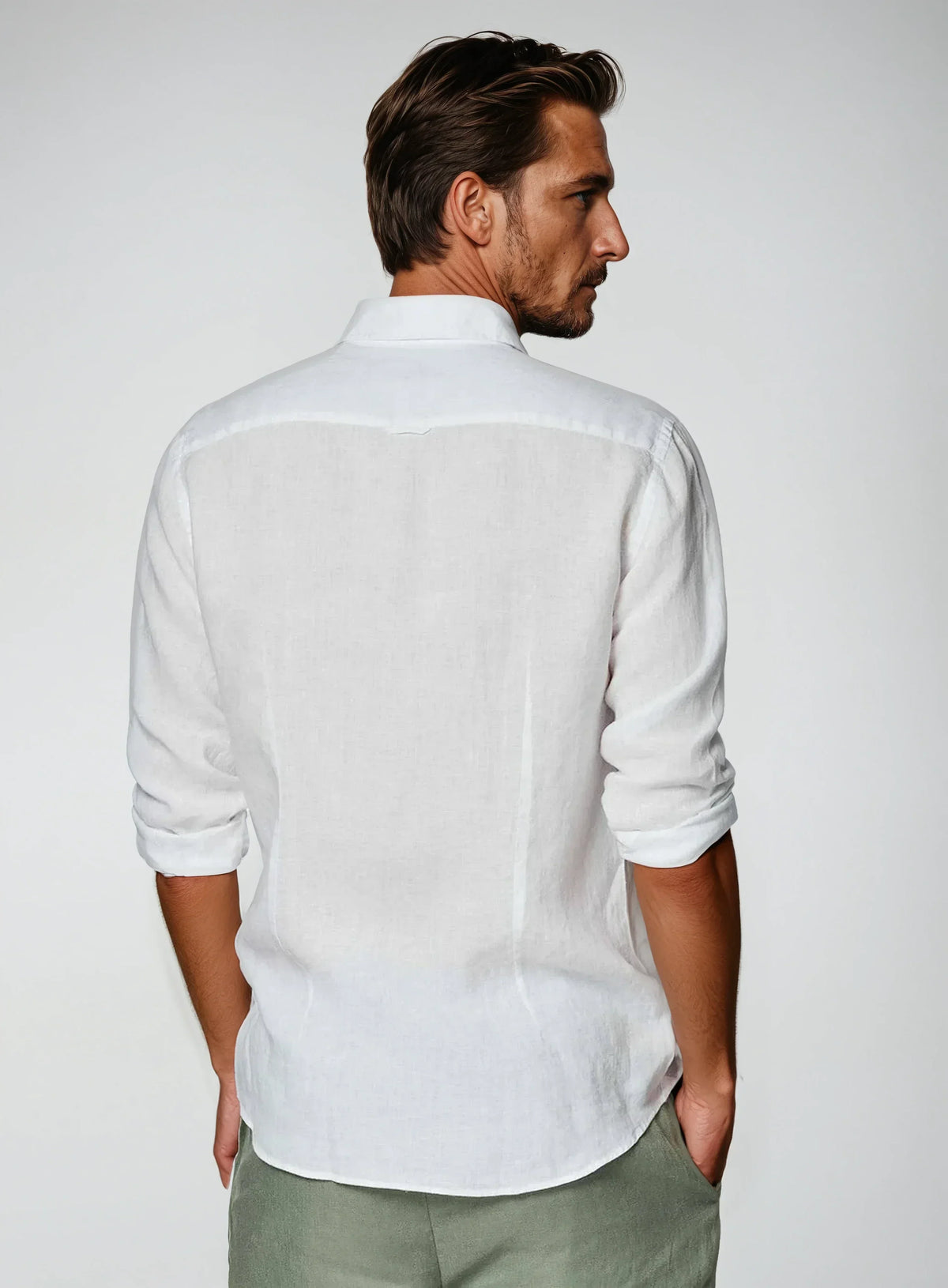 Linen Button-Down Shirt for Men