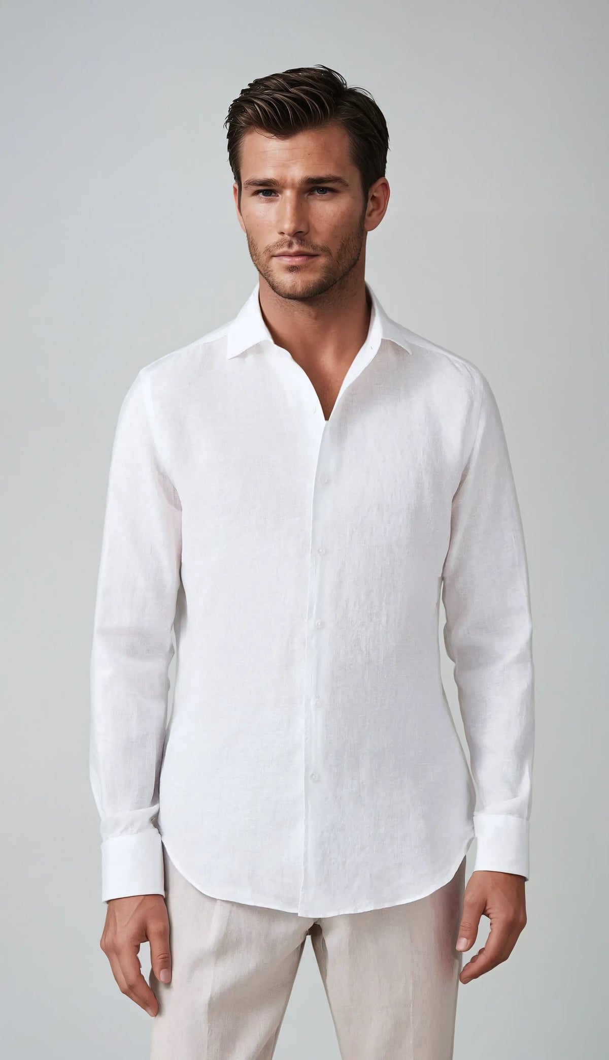 Linen Button-Down Shirt for Men