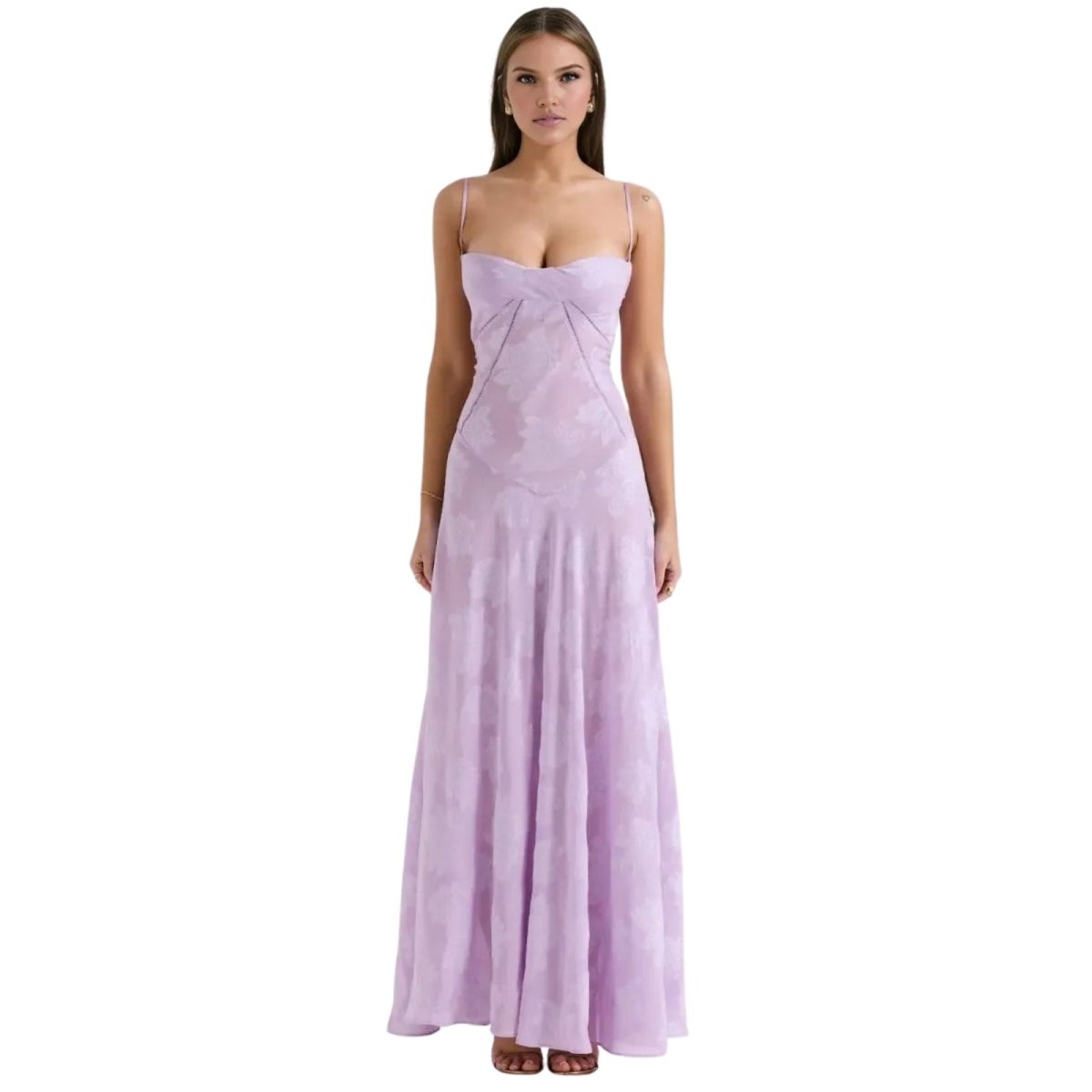Strappy A-Line Wedding Guest Maxi Dress for Women