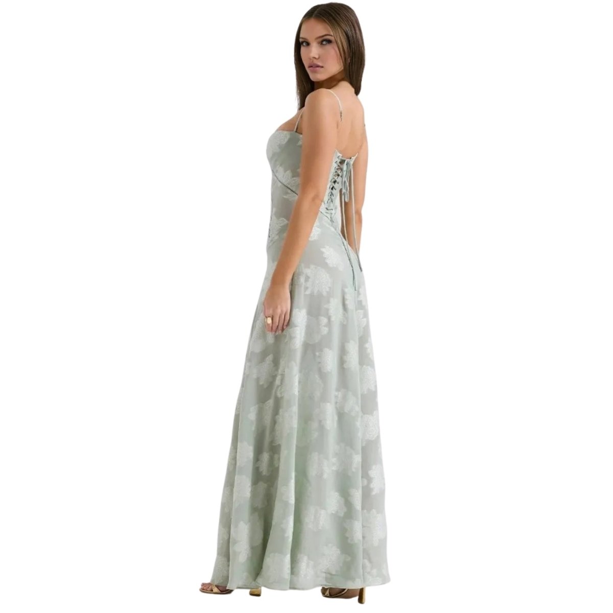 Strappy A-Line Wedding Guest Maxi Dress for Women