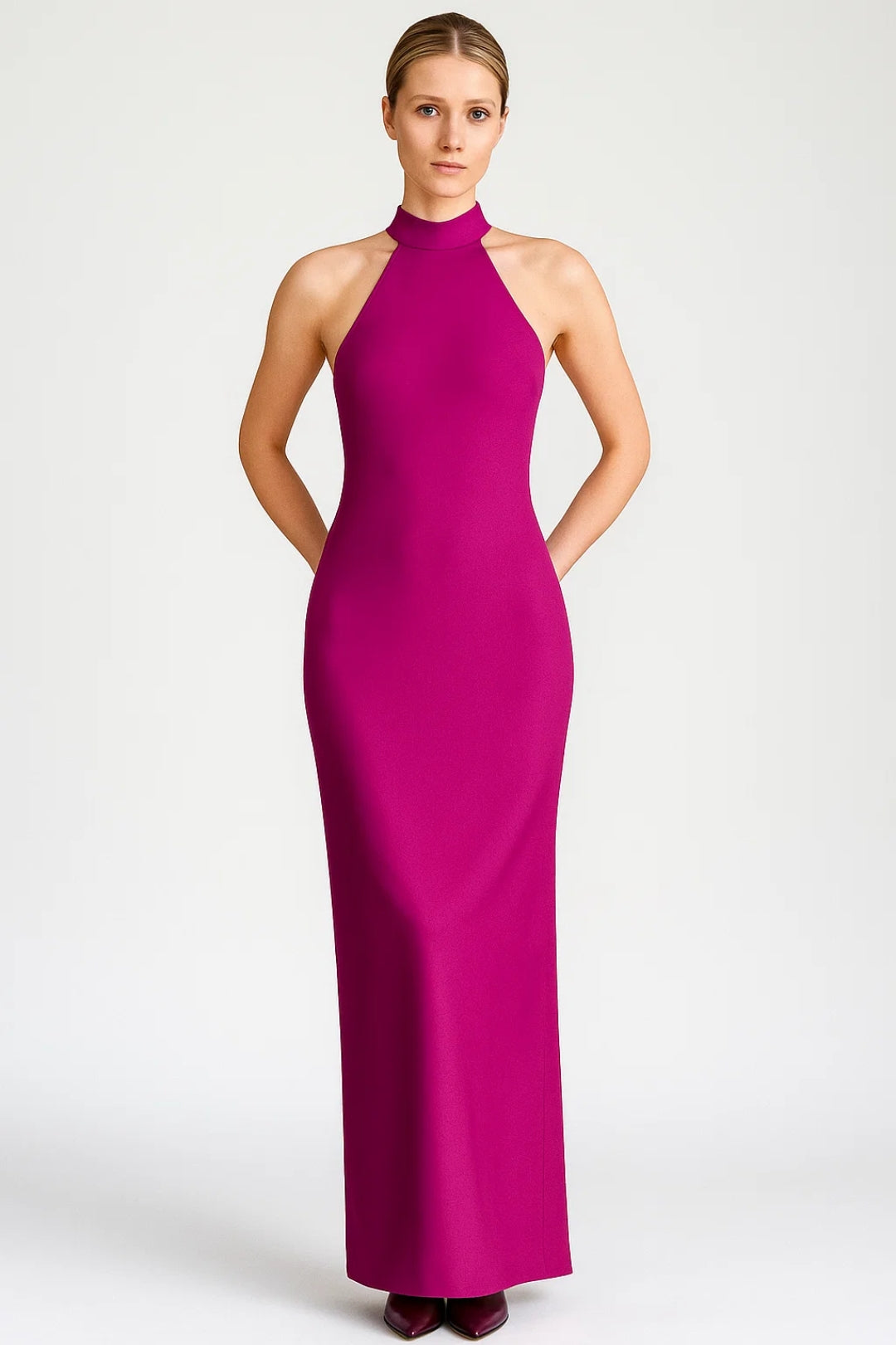 Halter Neck Wedding Guest Maxi Dress for Women