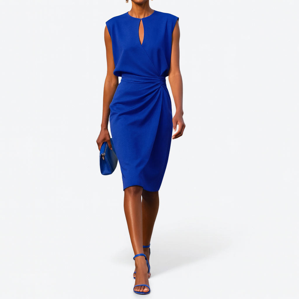 Wrap Midi Wedding Guest Dress for Women