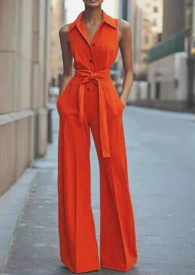 Wide Leg Sleeveless Jumpsuit for Women