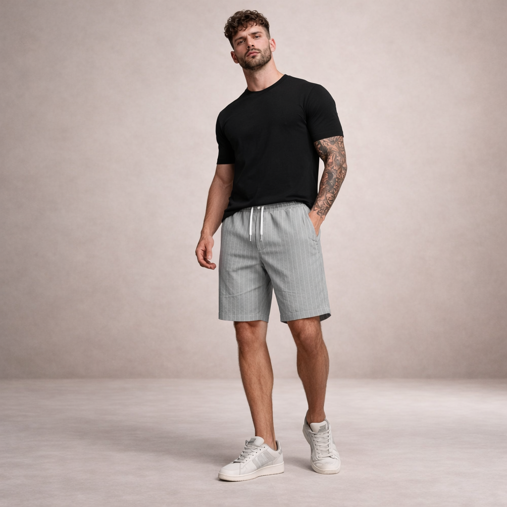 Linen Relaxed Fit Shorts for Men