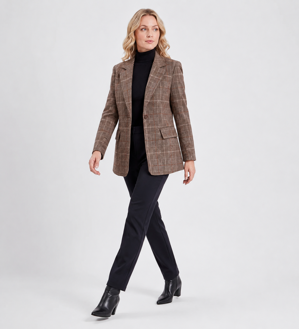 Check Longline Blazer for Women