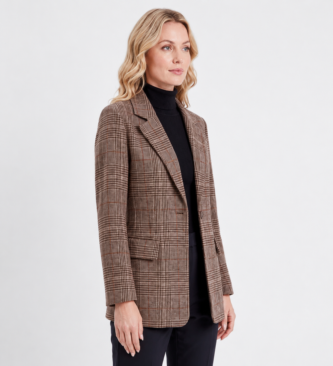 Check Longline Blazer for Women