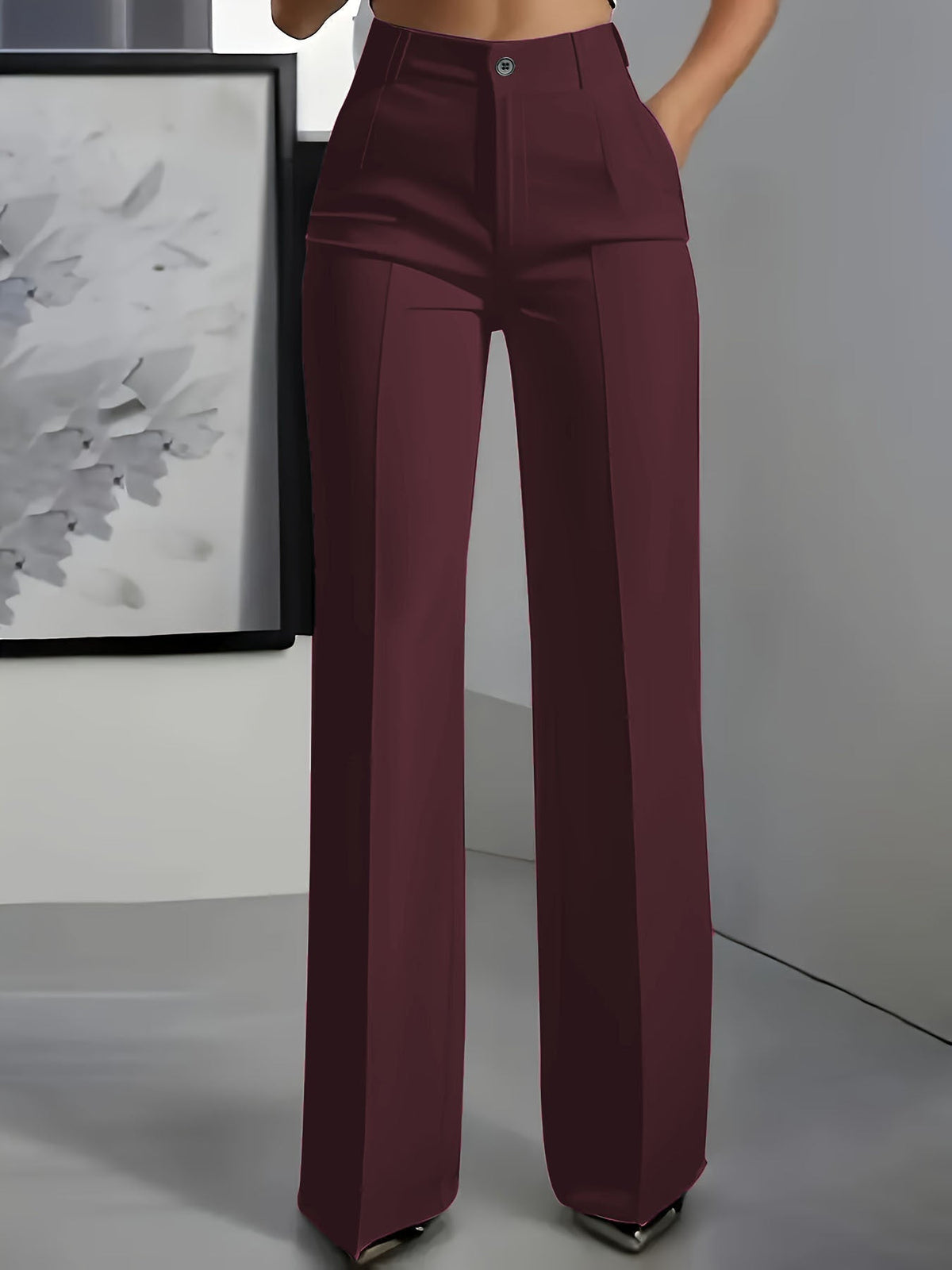 High Waist Wide Leg Trousers for Women
