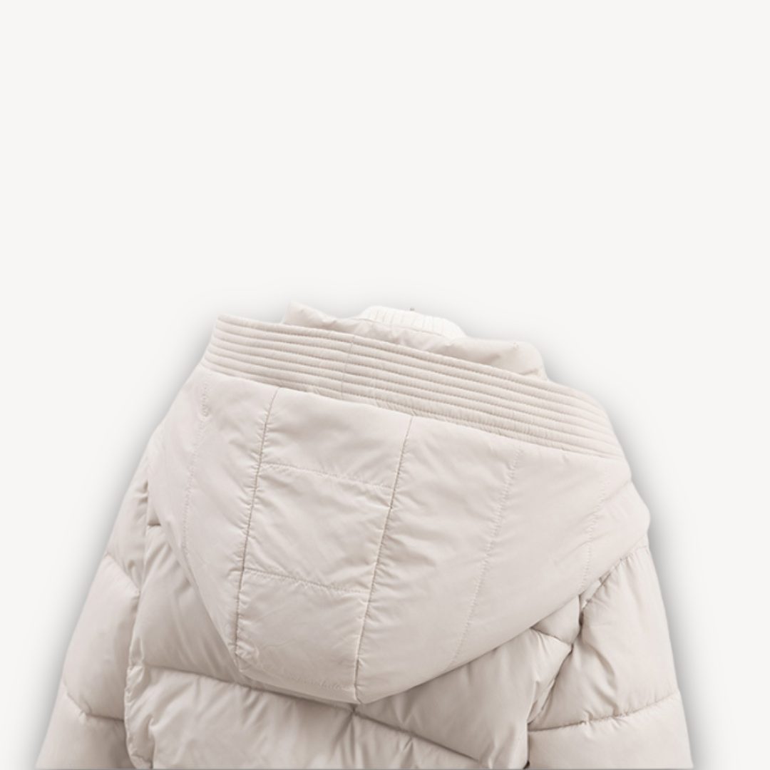 Belted Hooded Longline Puffer Jacket for Women - View 3