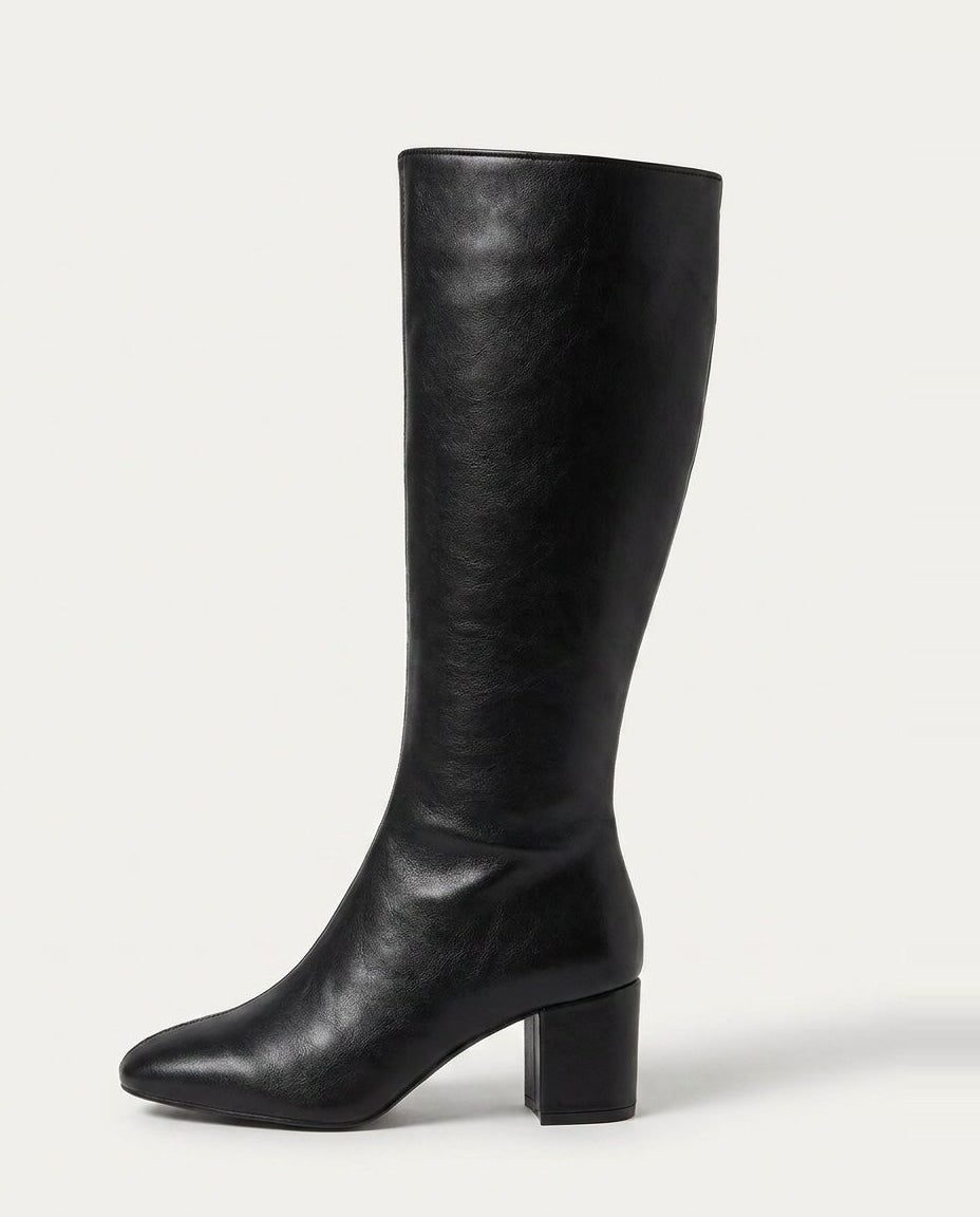Block Heel Knee High Boots for Women