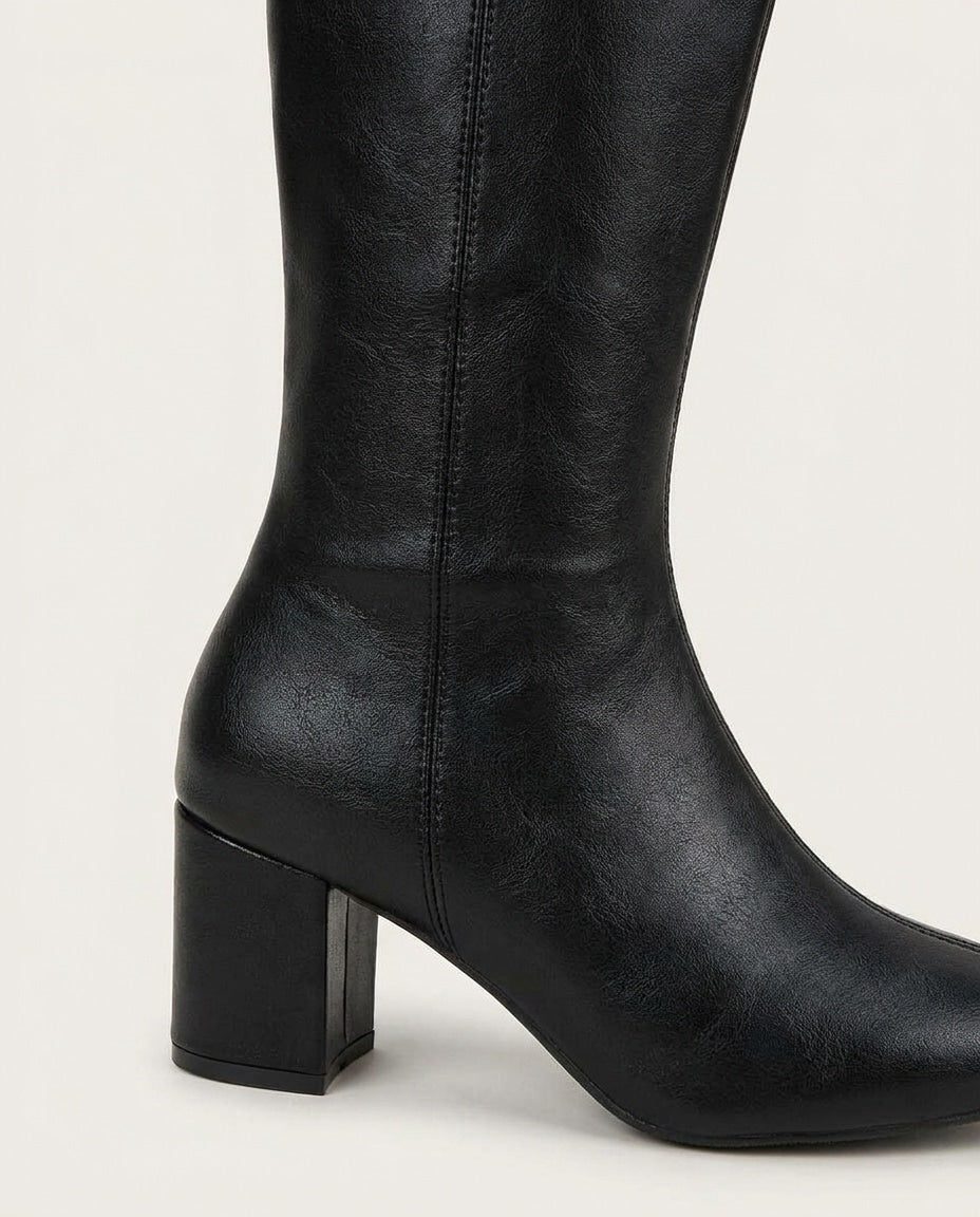 Block Heel Knee High Boots for Women - View 5