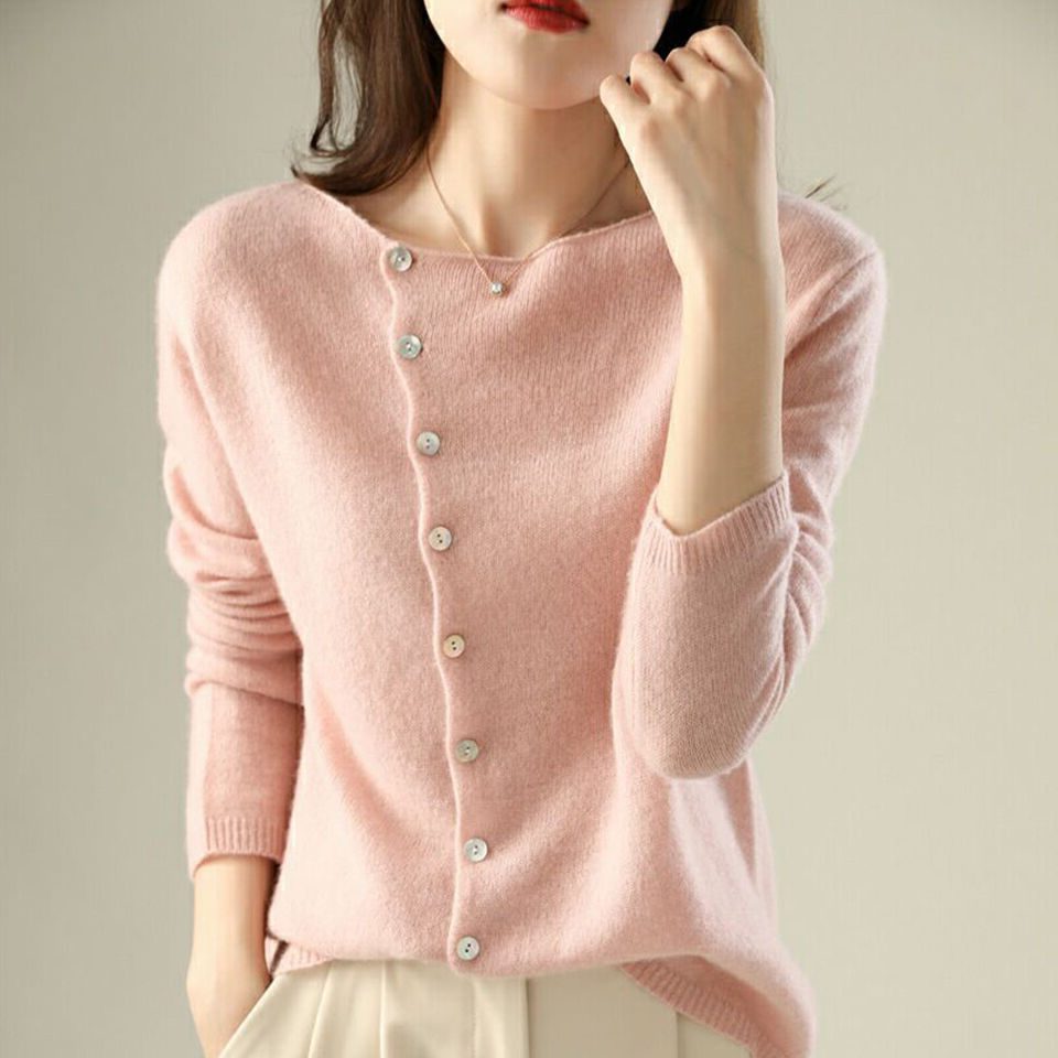 Button-Down Cardigan for Women - Pink
