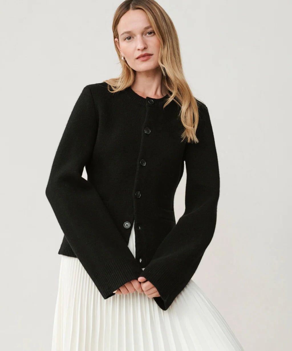 Button-Down Crew Neck Cardigan for Women - View 9