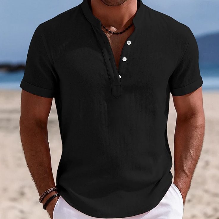 Button-Up Short Sleeve Shirt for Men